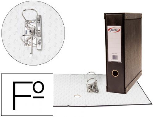 Modulo de 1 pasta de arquivo pardo folio 2 aneis de 70 mm preto 350x100x290 mm , Pardo , 75409 , 8428143002583